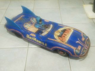 ASC Aoshin Batmobile JAPANESE Tin friction toy Superhero Batman DC comics Rare 2