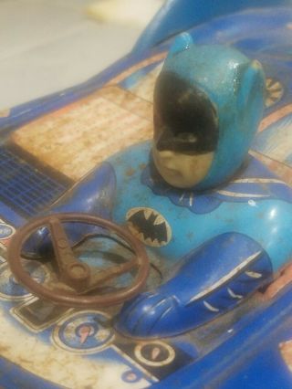 ASC Aoshin Batmobile JAPANESE Tin friction toy Superhero Batman DC comics Rare 3