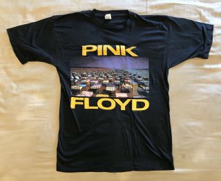 Vintage Xl Promo Productions Pink Floyd World Tour 1987 Concert T - Shirt