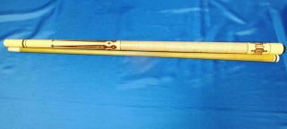RARE Meucci PP - 4 Pearl Inlaid Pool Cue With Red Dot Shaft (double case predator) 2
