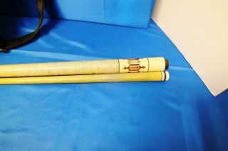 RARE Meucci PP - 4 Pearl Inlaid Pool Cue With Red Dot Shaft (double case predator) 7