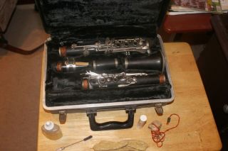 Vintage Signet Selmer Usa Wood Clarinet With Hard Case & Accessories