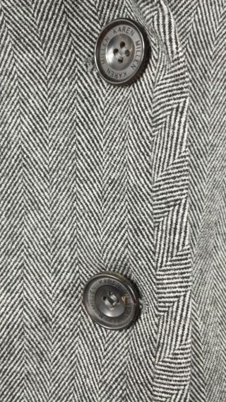 Tweed Riding Jacket 6 8 Victorian Vintage Style Grey Black Herringbone 1940s 8