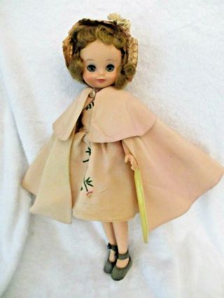 Vintage Betsy Mccall 14 Inch Doll Outfit And Straw Bonnet