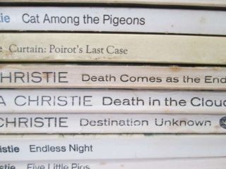 Agatha Christie 35 Vintage Fontana Paperbacks with white spines Marple,  Poiroit 3
