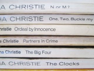 Agatha Christie 35 Vintage Fontana Paperbacks with white spines Marple,  Poiroit 5