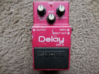 Vintage Boss Delay Dm - 3 Effects Pedal - Made In Japan (green Label)