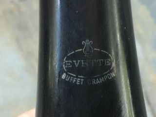 VINTAGE EVETTE BUFFET CRAMPON MASTER MODEL CLARINET WITH CASE 2
