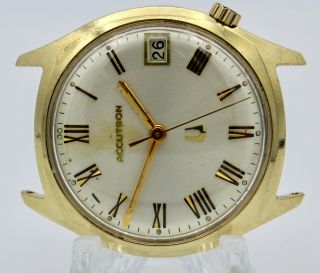 Vintage Bulova Accutron Watch 14k Gold Filled Men 