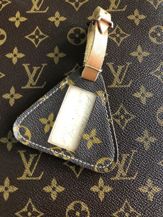 Rare Authentic Vintage Louis Vuitton Triangle Shape Luggage Tag