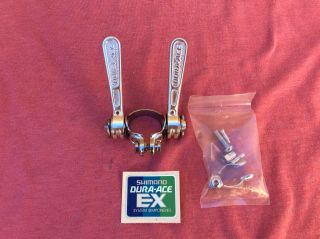 Dura Ace Shifters EX Shimano 7200 Down Tube Clamp On Vintage Bicycle NOS 3