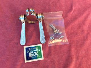 Dura Ace Shifters EX Shimano 7200 Down Tube Clamp On Vintage Bicycle NOS 6