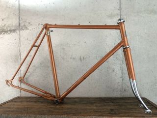 Vintage Bianchi Frame Set 58cm Copper Lugged Steel Road Bike