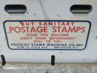 Vintage Postage Stamp Machine Co.  NY Vending Machine 6 cents/10cents 8