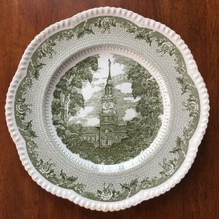 Vintage Dartmouth College Wedgwood " Cauldon Lace " Dinner Plates,  Set Of 12