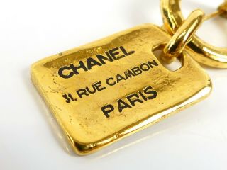 r1323 Auth CHANEL Vintage 31 Rue Cambon CC Charm Pin & Brooch 3