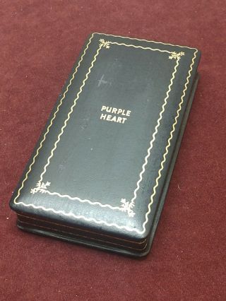 Ww2 Purple Heart Medal Coffin Box Presentation Case Empty