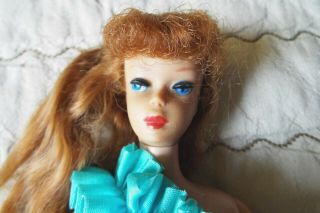 Barbie Blonde/ Reddish Ponytail Doll Vintage Mattel 1958 Barbie Read