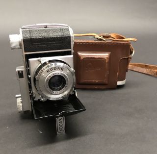 Vintage Kodak Retina 35mm Camera w/ Ektar 50mm f3.  5 Lens W/Leather Case 4