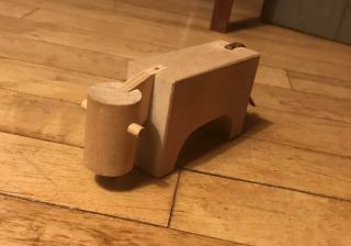 Vintage Creative Playthings Wooden Toy Cow Made In Finland