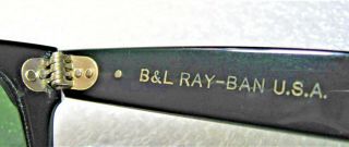 Ray - Ban USA NOS Vintage B&L Wayfarer II W0496 Electr Pearl - Ebony Sunglasses 10