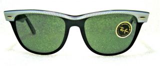 Ray - Ban Usa Nos Vintage B&l Wayfarer Ii W0496 Electr Pearl - Ebony Sunglasses