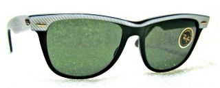 Ray - Ban USA NOS Vintage B&L Wayfarer II W0496 Electr Pearl - Ebony Sunglasses 3