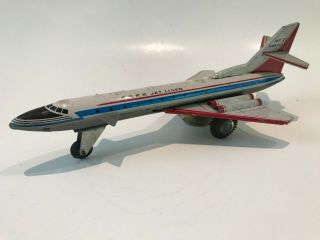 Antique Red China Tin Toy Mf 202 Rare Jetliner Airplane