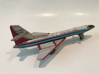 Antique Red China Tin Toy MF 202 Rare Jetliner Airplane 5