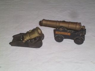 Souvenir Cast Iron Brass Miniature Cannons Yorktown Va|usa 2 " Military Two Toys