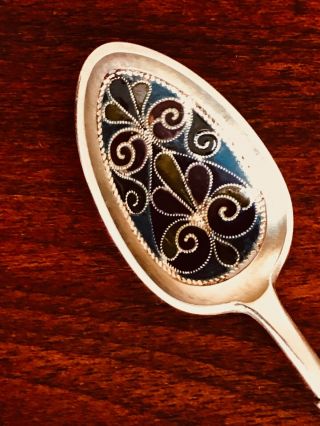 - DAVID ANDERSEN NORWEGIAN STERLING SILVER GILT PLIQUE - A - JOUR DEMITASSE SPOON 4