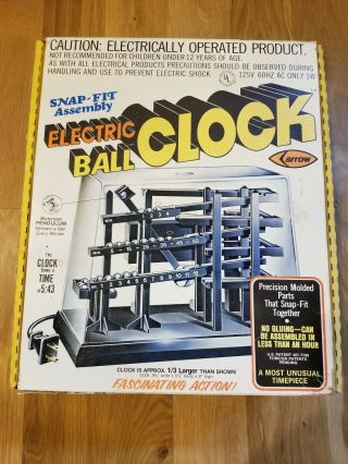 Vintage 1979 Electric Ball Clock Ball Arrow Handicraft Corp,  Motor Doesn 