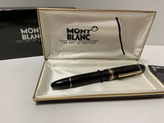 Montblanc Meisterstuck 149 80s Vintage Diplomat Fountain Pen 14kgold Nib Box Ink