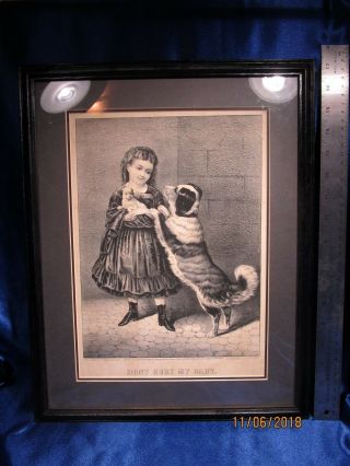 Rare 1872 Vintage Currier And Ives Don 