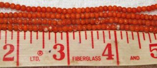 Antique Natural Coral Bead Flapper Necklace Estate Jewelry 1900s VTG 45 Grams 5