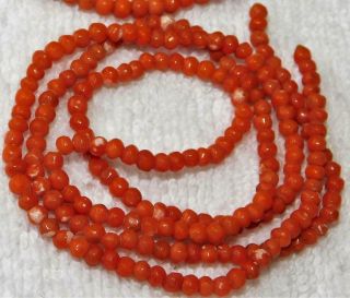 Antique Natural Coral Bead Flapper Necklace Estate Jewelry 1900s VTG 45 Grams 6