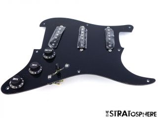 Fender Stratocaster Loaded Pickguard Strat Vintage 57/62 Black 1 Ply 8 Hole