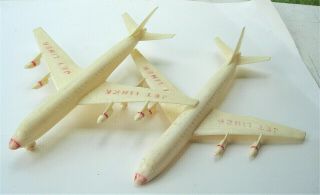 Vintage Old Toy,  Plastic Jet Passenger Airplanes 12 " Long & 11 " Wingspan