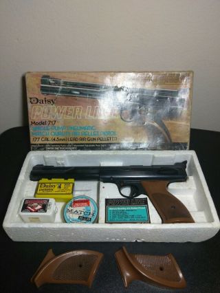 Vintage Daisy Powerline Model 717 Single Pump.  177 Pellet Gun W/ Box