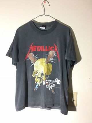 Vintage 1989 Metallica Damage Inc.  Pushead T - Shirt Brockum Size L