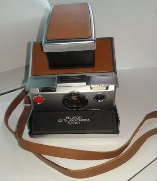 Vintage Polaroid Sx - 70 Land Camera Model Alpha 1 W/leather Strap