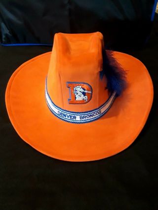 Denver Broncos Rare Vintage Cowboy Hat Orange Crush 1970s