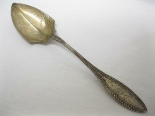 Server Spoon William Wilson & Son Philadelphia Pa Sterling Silver Vtg Old Mono