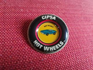 Vintage Hot Wheels Redline Cipsa71.  Whip Creamer Button Badge Mexico Rare