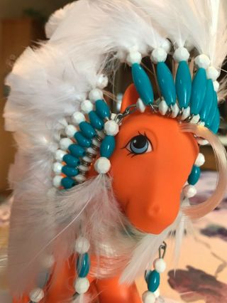 Vtg G1 My Little Pony BIG BROTHER WIGWAM,  WIG WAM Indian Boy - Brother,  Boy MLP 3