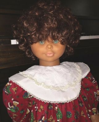 Vintage Brunette Furga 35 In.  Patti Play Pal Type Doll - Rare