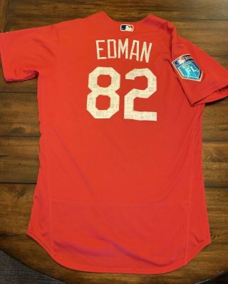 Tommy Edman Game Issued Jersey St Louis Cardinals Spring Training 2018 Rare