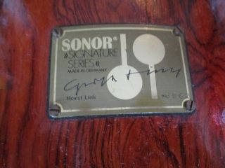 Vintage Sonor Horst Link Signature 13 X 13 Tom,  Bubinga/Beech Shell 8