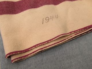 WWII American Woolen blanket Marked 