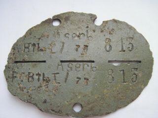 Wwii German Dog Tag Soldier Of The Azerbaijani Legion As Part Of The Wehrmacht